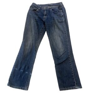 Levis 505 Straight Leg Jeans Womens 8 Medium Wash Blue Denim classic